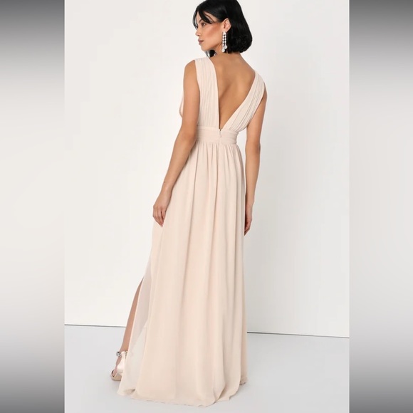 Lulus Heavenly Hues Cream Maxi Dress - Picture 3 of 5